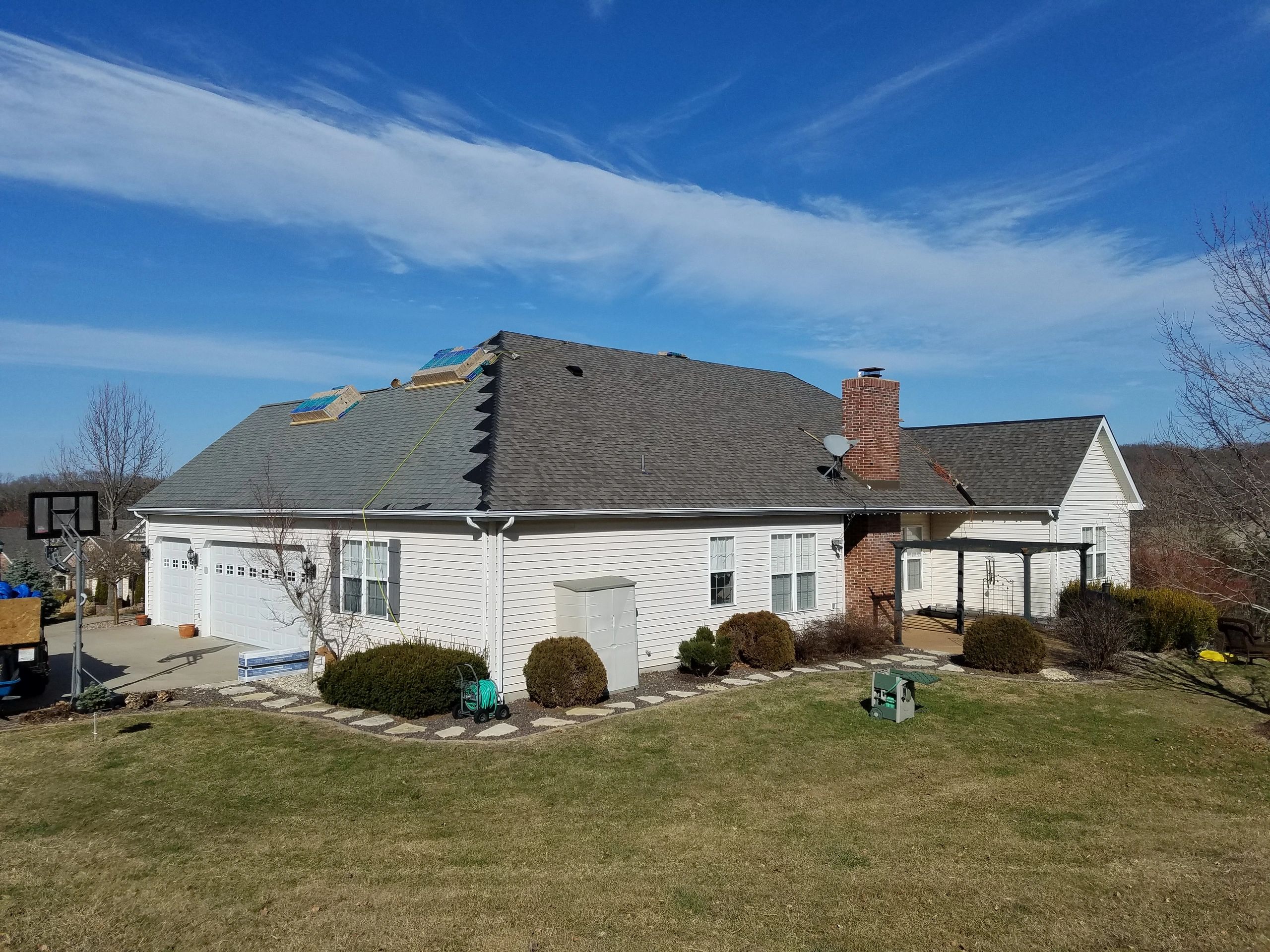 Completed roof