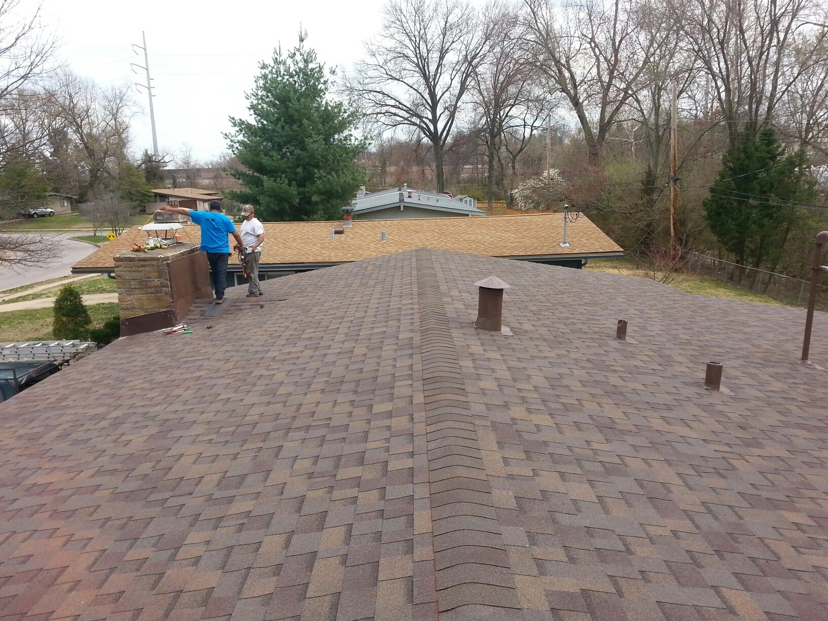 Completed residential roof